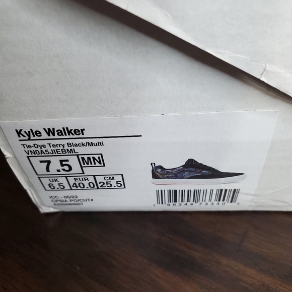 Vans Kyle Walker Tie-Dye Terry Black Men Size 7.5, Equivalent to Women Size 9 main image 11